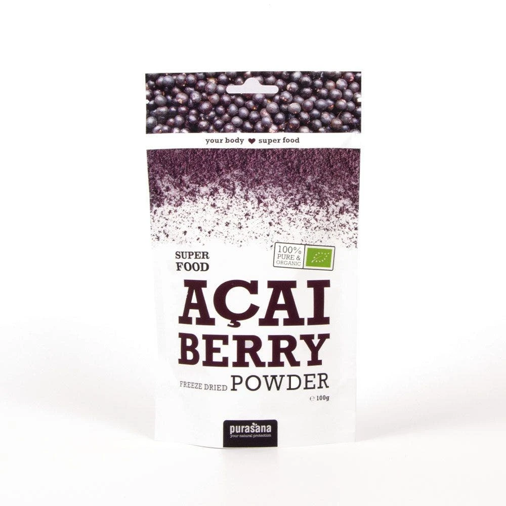 Poudre De Baies D'Acai Bio 100g Purasana 3 Poudre De Baies D'Acai Bio 100g Purasana