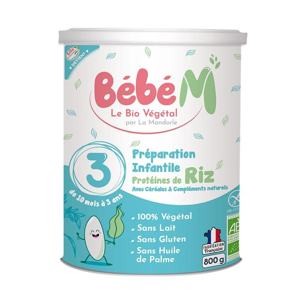 Protéines De Riz + Céréales Et Compléments Naturels Bio 600g Bébé M A Partir De 10 Mois La Mandorle 3 Protéines De Riz + Céréales Et Compléments Naturels Bio 600g Bébé M A Partir De 10 Mois La Mandorle
