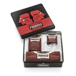 Coffret Produits De Rasage 3 Produits Gamme Rouge Vintage 350ml Proraso