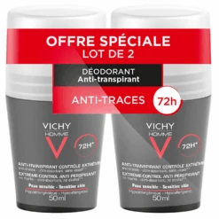 Anti-Transpirant Efficace 72h Contrôle Transpiration 2x50ml Déodorant Roll-on Vichy