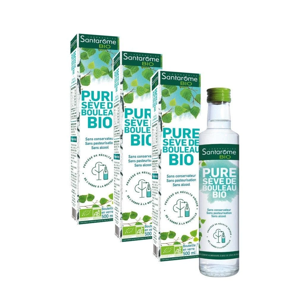 Coffret Pure Seve De Bouleau Bio 3x250ml Santarome 3 Coffret Pure Seve De Bouleau Bio 3x250ml Santarome
