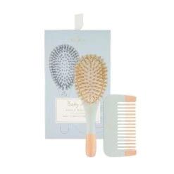 Baby Kit Blue Brosse 100% Sanglier Petit Modèle + Peigne Bois Bachca