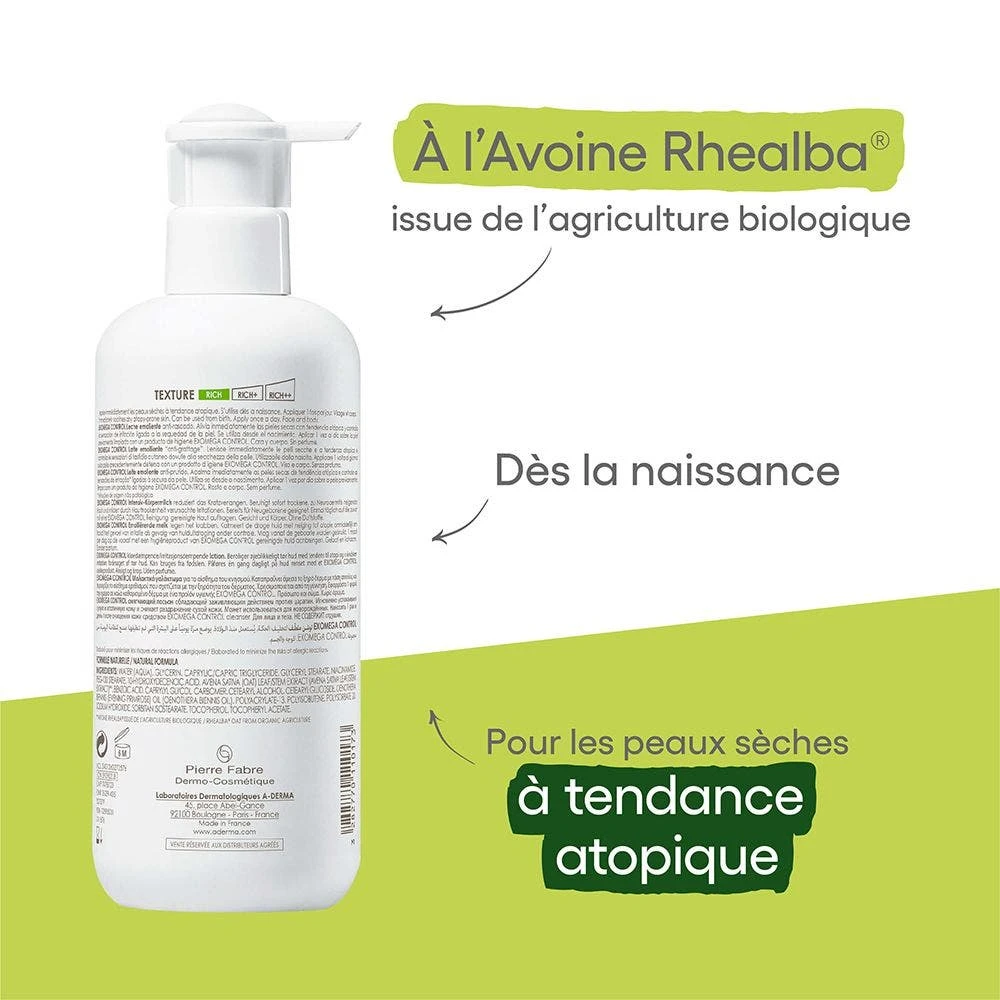 A Derma Lait Emollient 400ml Exomega Control A-Derma 6 A Derma Lait Emollient 400ml Exomega Control A-Derma – Image 4